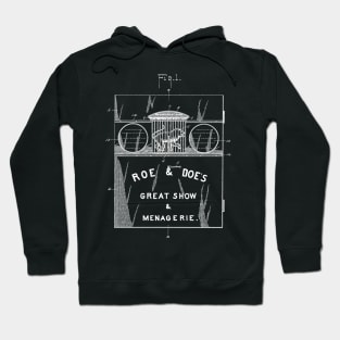 Roe & Doe's Great Show & Menagerie Toy Patent Illustration Hoodie